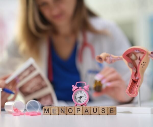 A,Knowledgeable,Healthcare,Professional,Explores,Menopause,Complexities,Using,Various,Informative